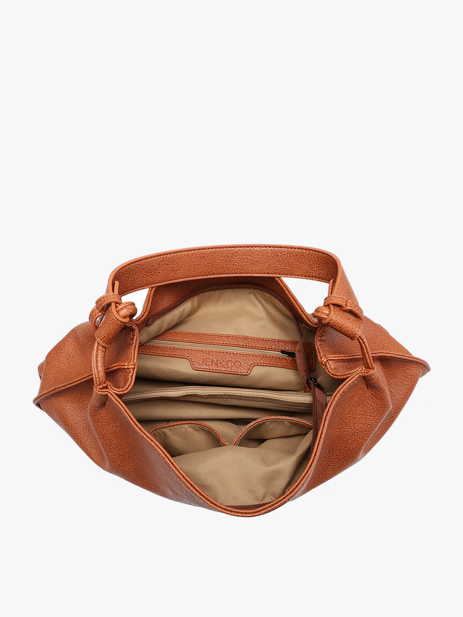 Gina Rustic Tote w/ Inner Compartment: Black