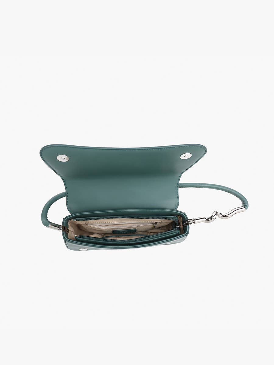 Toronto Detailed Edge Shoulder Bag: Black