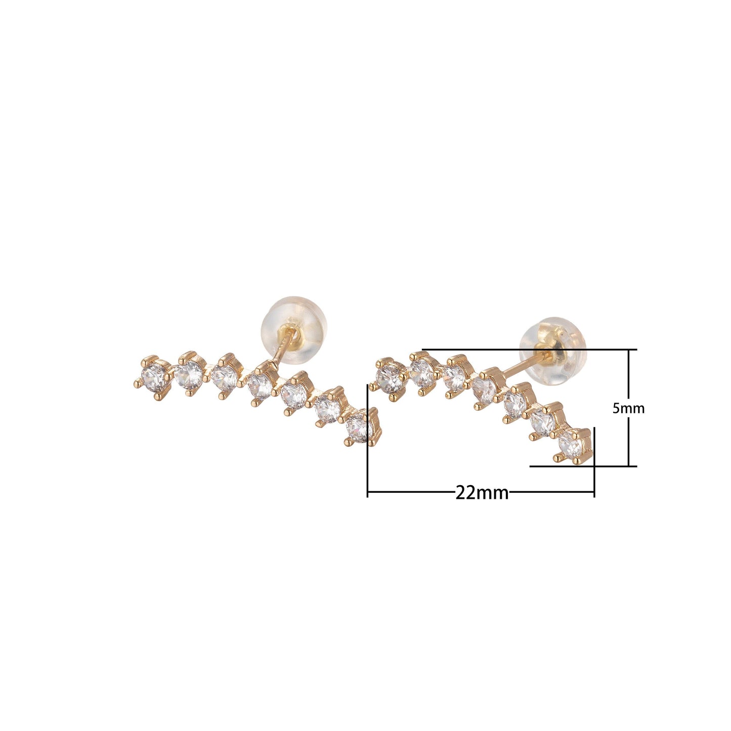 Minimalist ear climbers | ear crawlers earrings | ear climbe
