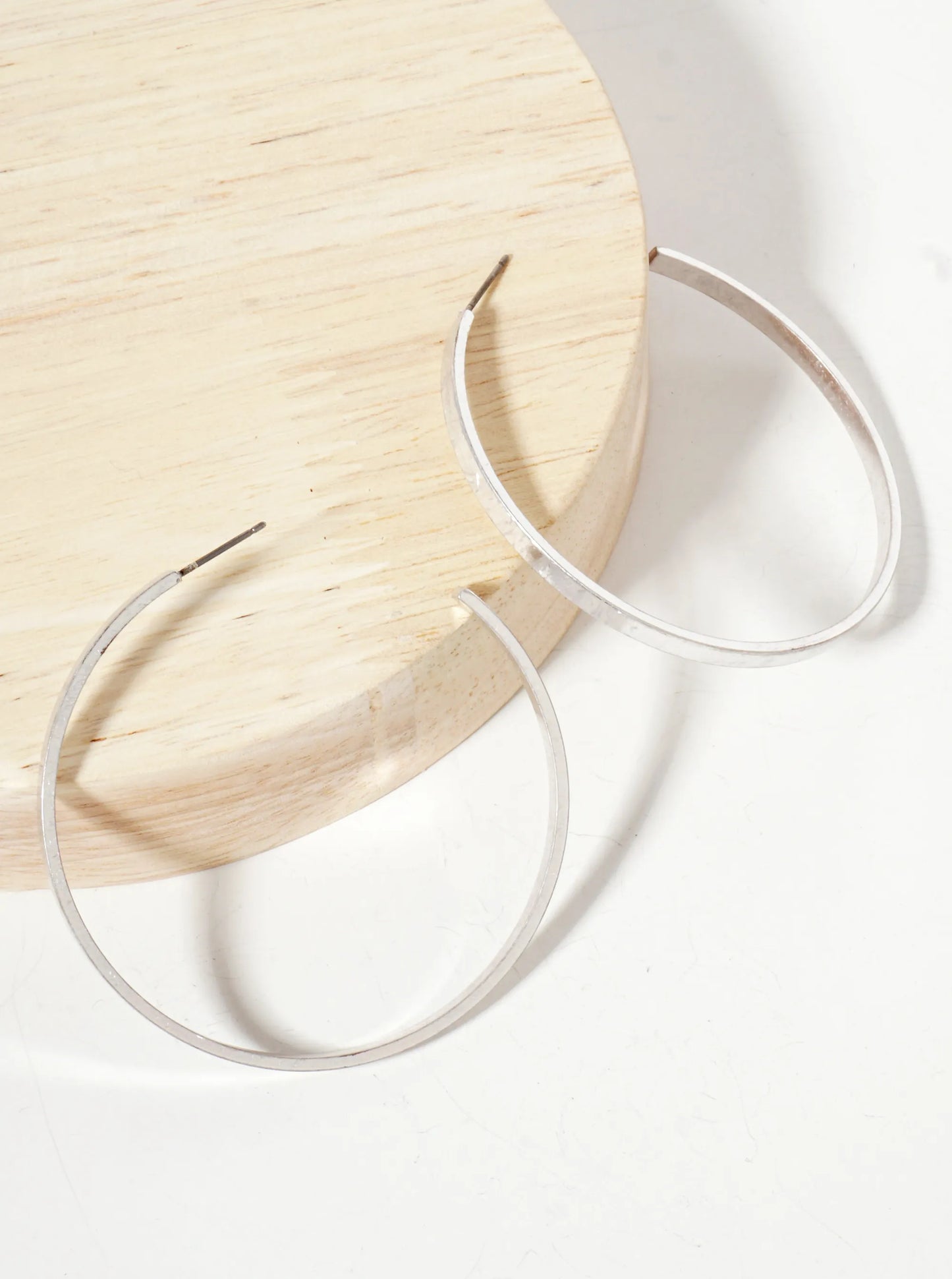 Open Hoop Earrings - Silver