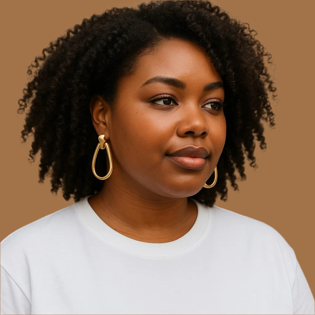 Doorknocker Clip On Earrings - Gold