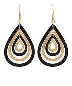 Rustic Ripple Drops - Black/Gold