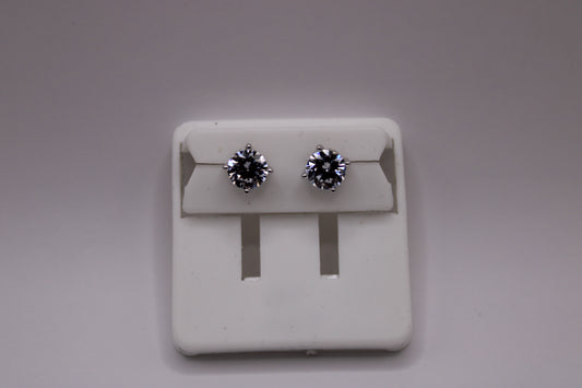 Crystal Round Stud Earrings