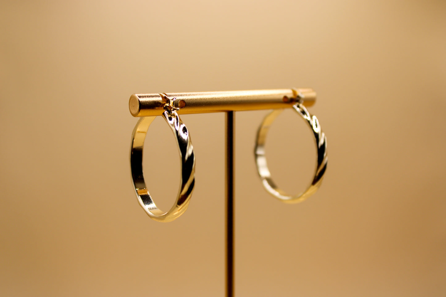 Beveled Luxe Hoops